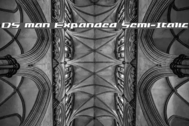 DS man Expanded Semi-Italic Font examples