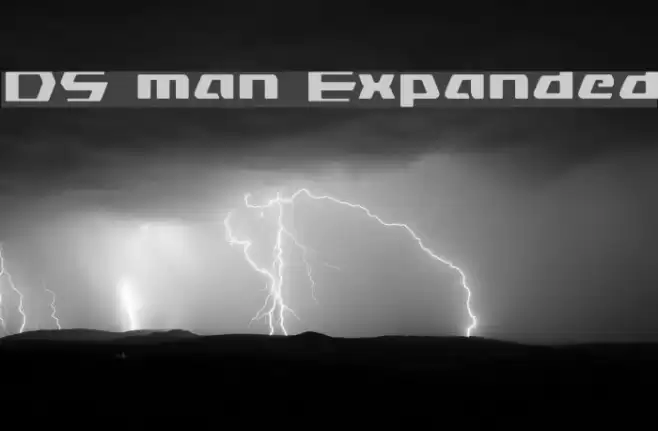 DS man Expanded Font examples