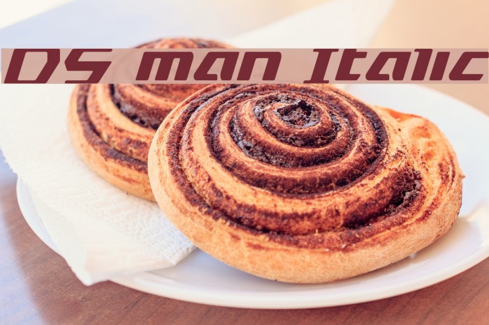 DS man Italic Font examples
