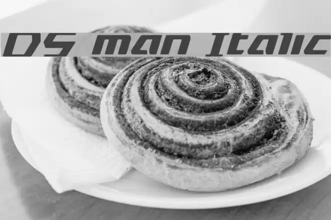 DS man Italic Font examples