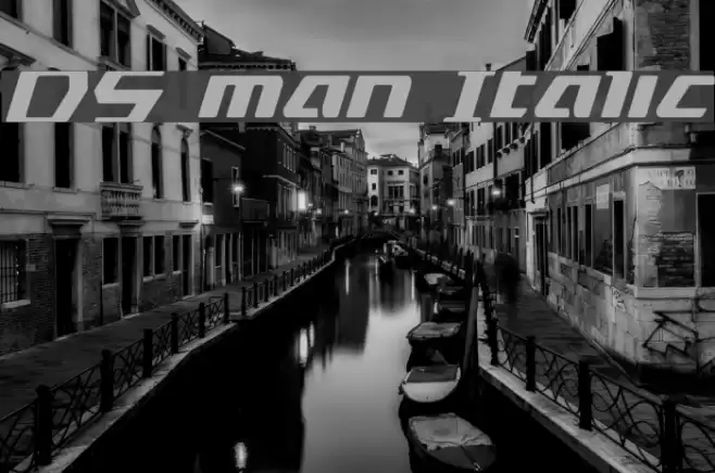 DS man Italic Font examples