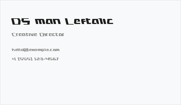 DS man Leftalic Business Card
