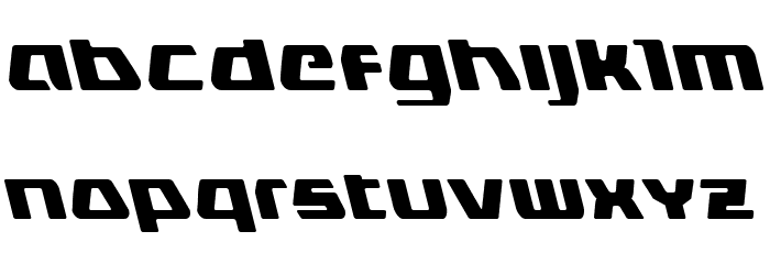 DS man Leftalic Font LOWERCASE