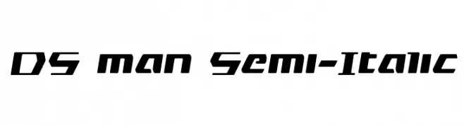 DS man Semi-Italic  免费字体下载