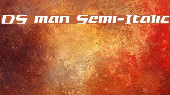DS man Semi-Italic Example 1