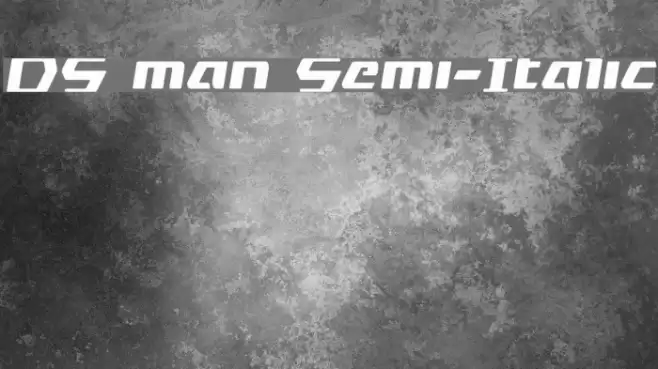 DS man Semi-Italic Font examples