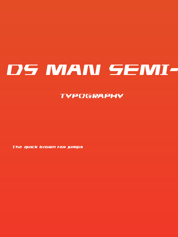 DS man Semi-Italic Poster