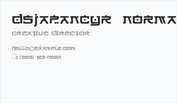 DSJapanCyr  Normal Business Card