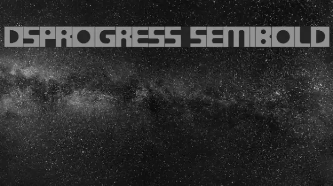 DSProgress SemiBold Шрифта examples
