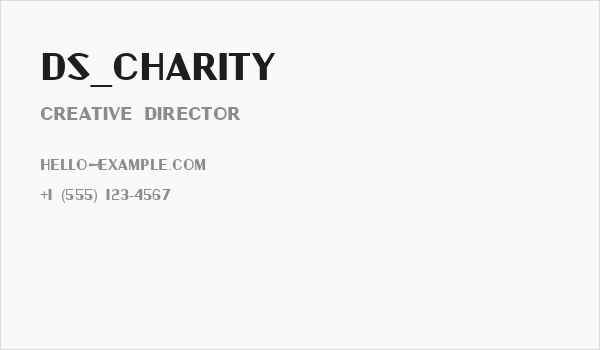 DS_Charity Business Card