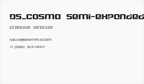 DS_Cosmo Semi-expanded SemiBold Business Card