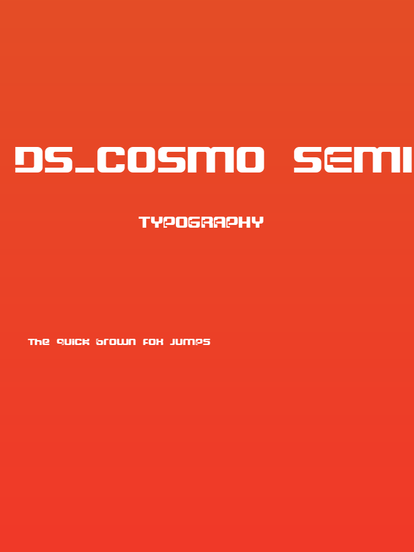 DS_Cosmo Semi-expanded SemiBold Poster
