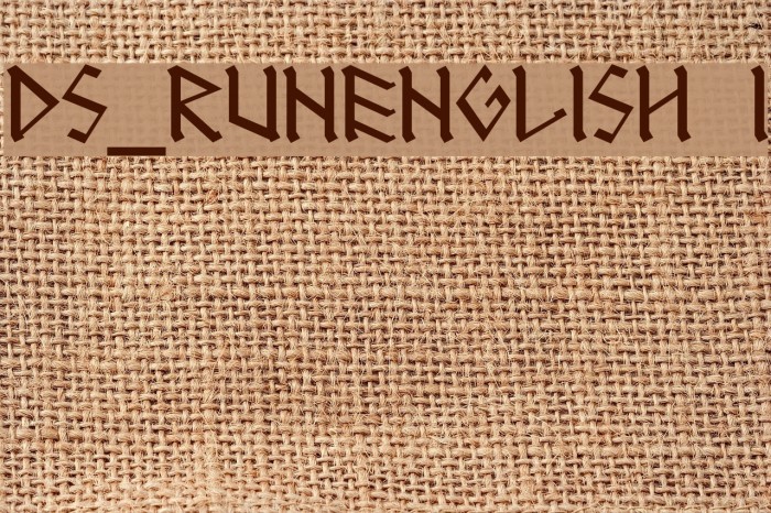DS_RUNEnglish 1 Font examples