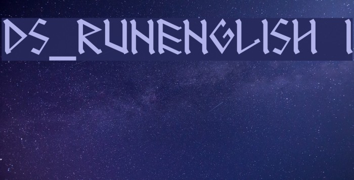 DS_RUNEnglish 1 Font examples