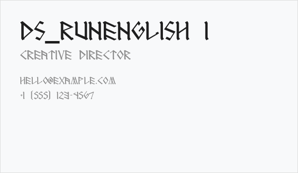 DS_RUNEnglish 1 Business Card