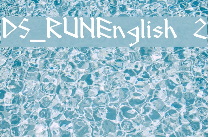DS_RUNEnglish 2 Font examples