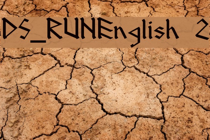 DS_RUNEnglish 2 Font examples
