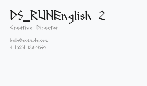 DS_RUNEnglish 2 Business Card
