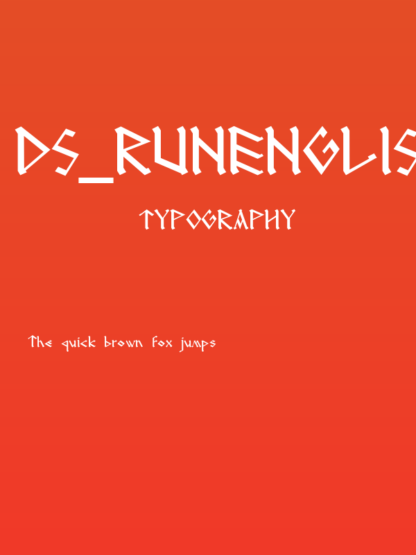 DS_RUNEnglish 2 Poster