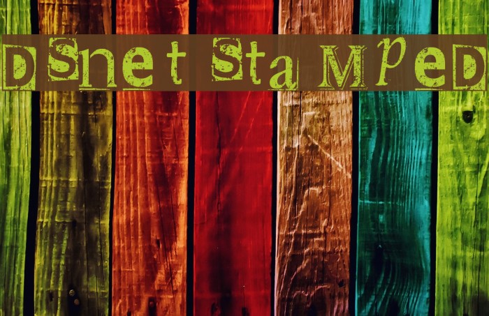 DSnet Stamped Font examples
