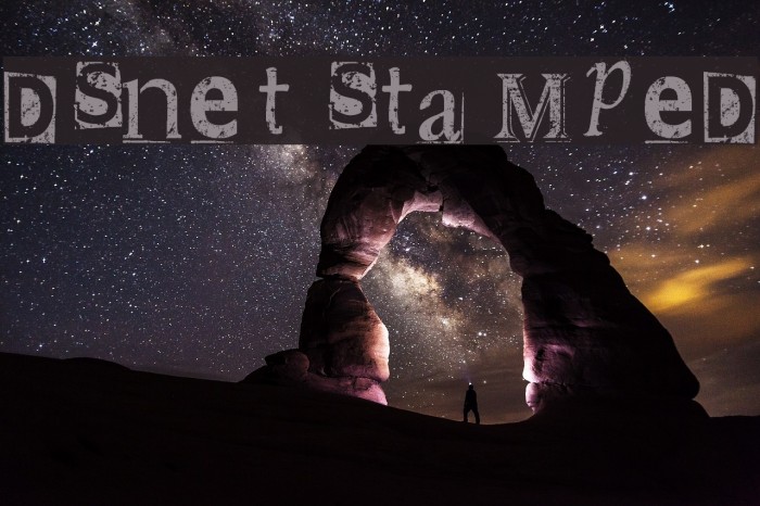 DSnet Stamped Font examples