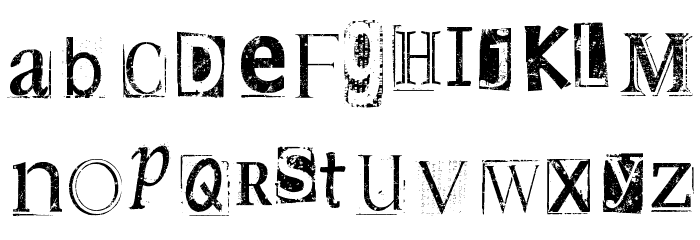 DSnet Stamped Font LOWERCASE