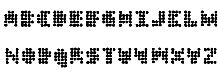 DT 104 in outbreak Font LOWERCASE