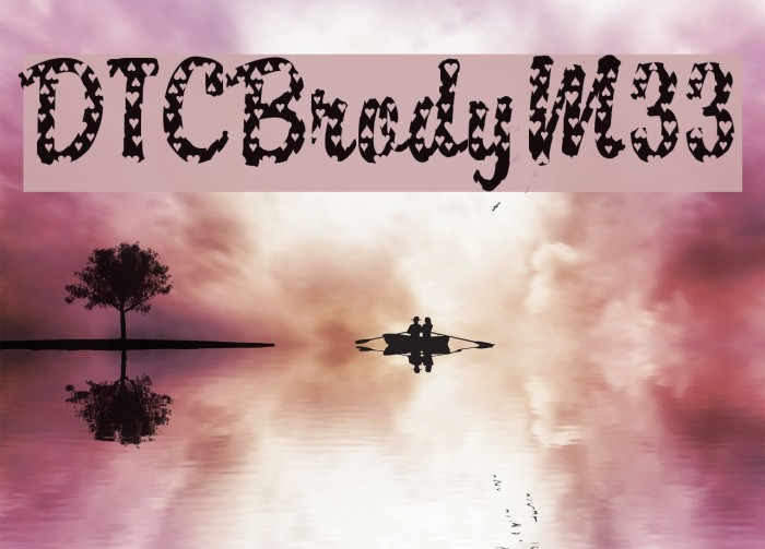DTCBrodyM33 Font examples