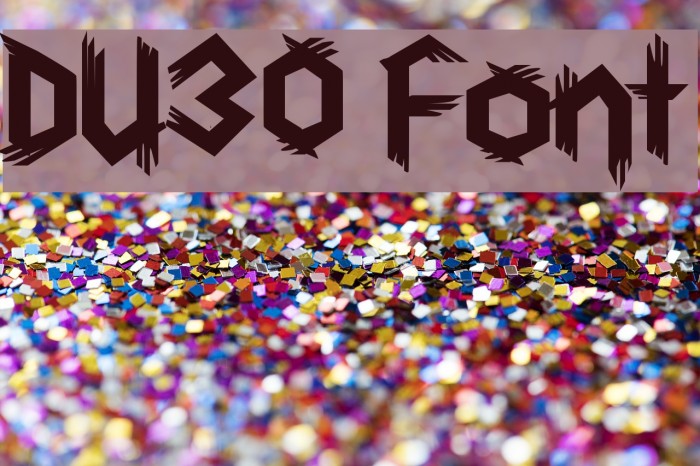 DU30 Font examples