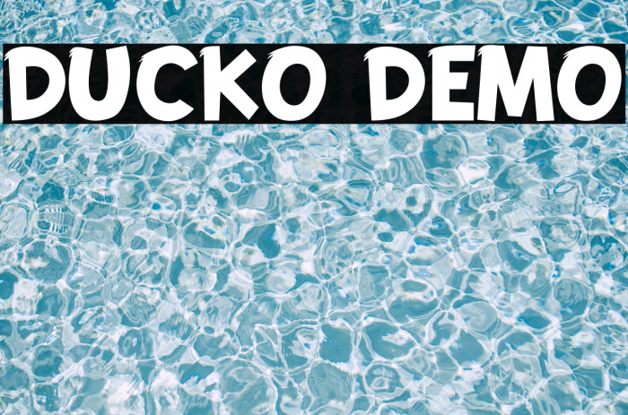 DUCKO DEMO Font examples