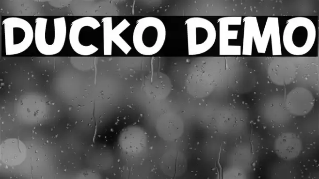 DUCKO DEMO Font examples