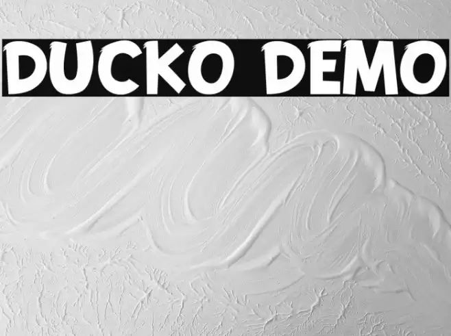DUCKO DEMO Font examples