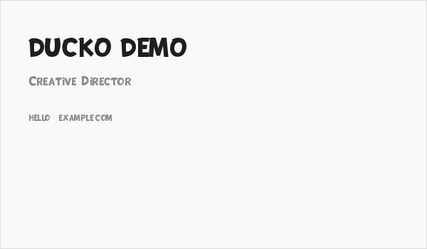 DUCKO DEMO Business Card