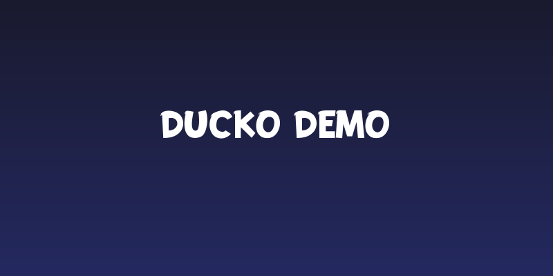 DUCKO DEMO Social Header