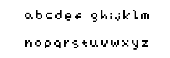 DUST Font LOWERCASE