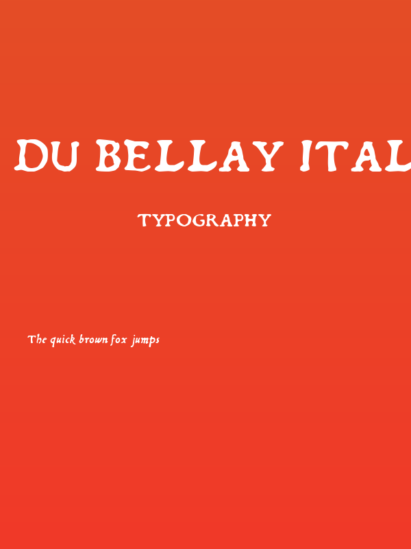 Du Bellay Italic Poster