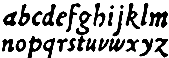 Du Bellay Italic Font LOWERCASE