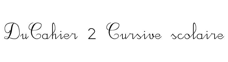 DuCahier 2 Cursive scolaire Font