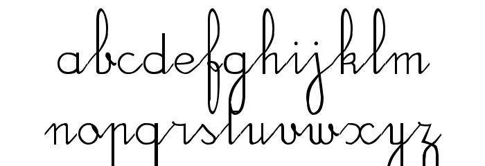 DuCahier 2 Cursive scolaire Font LOWERCASE