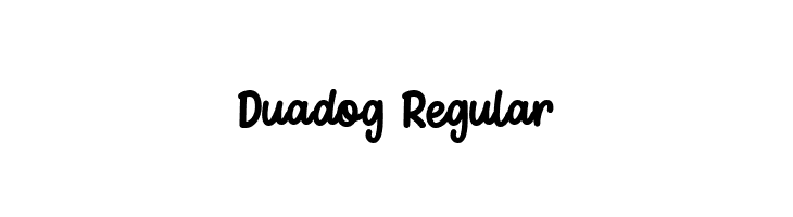 Duadog Regular  フリーフォントのダウンロード