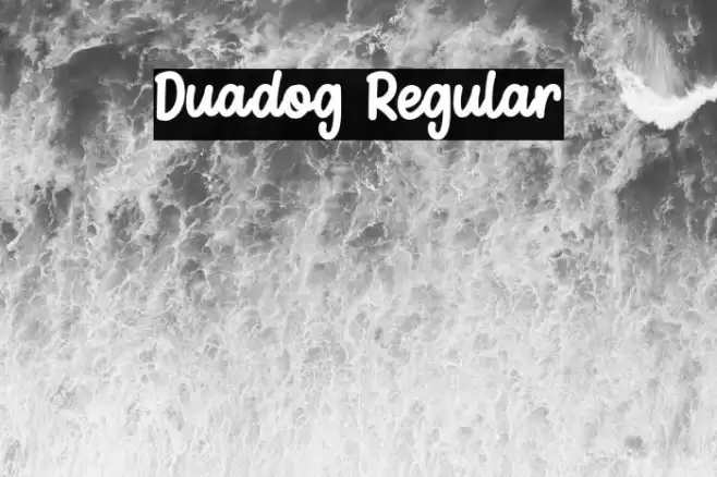 Duadog Regular Font examples