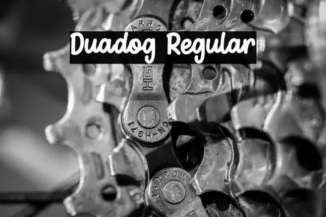 Duadog Regular Font examples