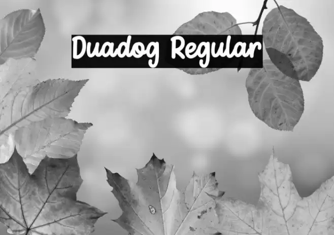 Duadog Regular Font examples
