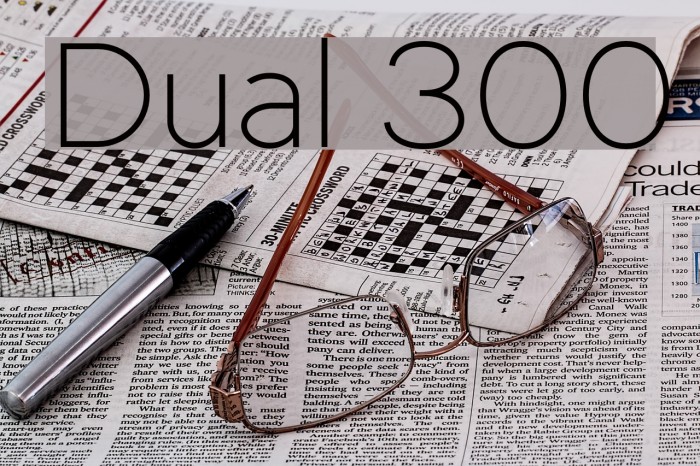Dual 300 Font examples