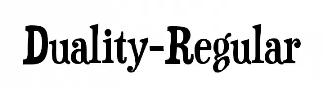 Duality-Regular  Descarca Fonturi Gratis