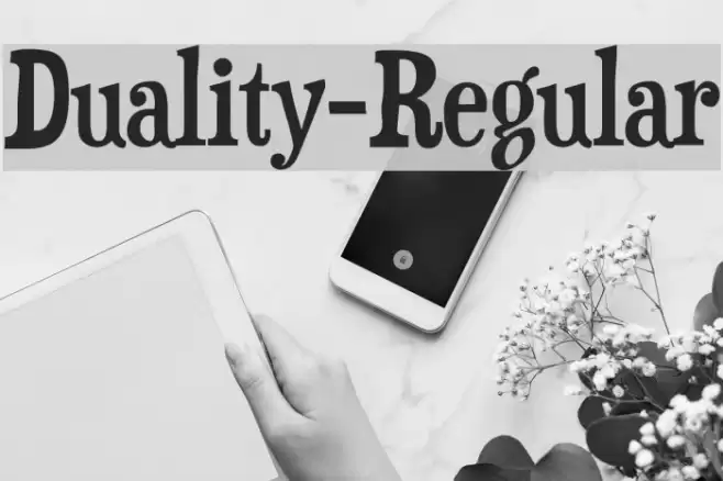 Duality-Regular Font examples