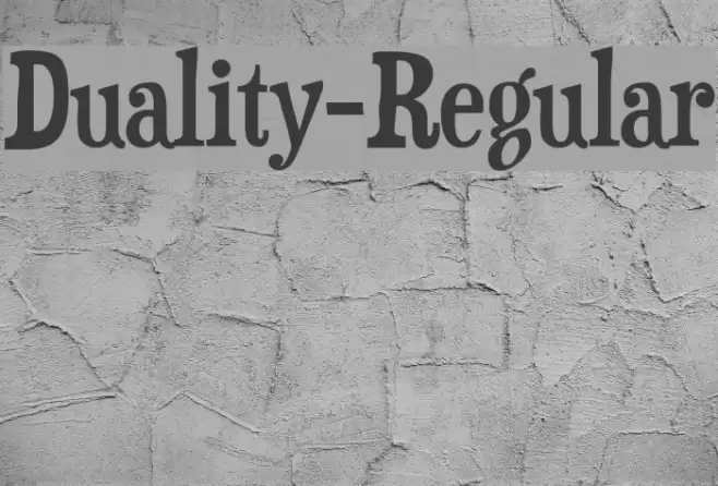 Duality-Regular Font examples