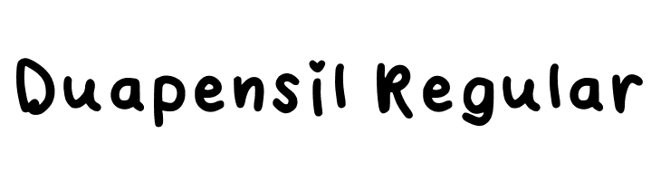 Duapensil Regular  font caratteri gratis