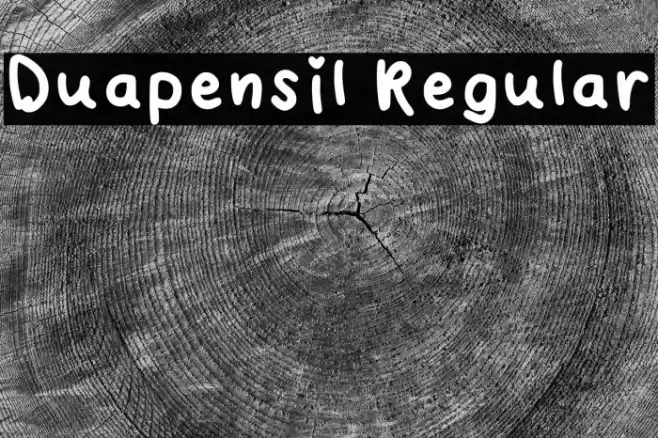 Duapensil Regular Font examples