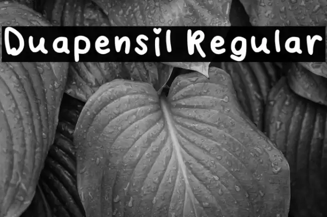 Duapensil Regular Font examples